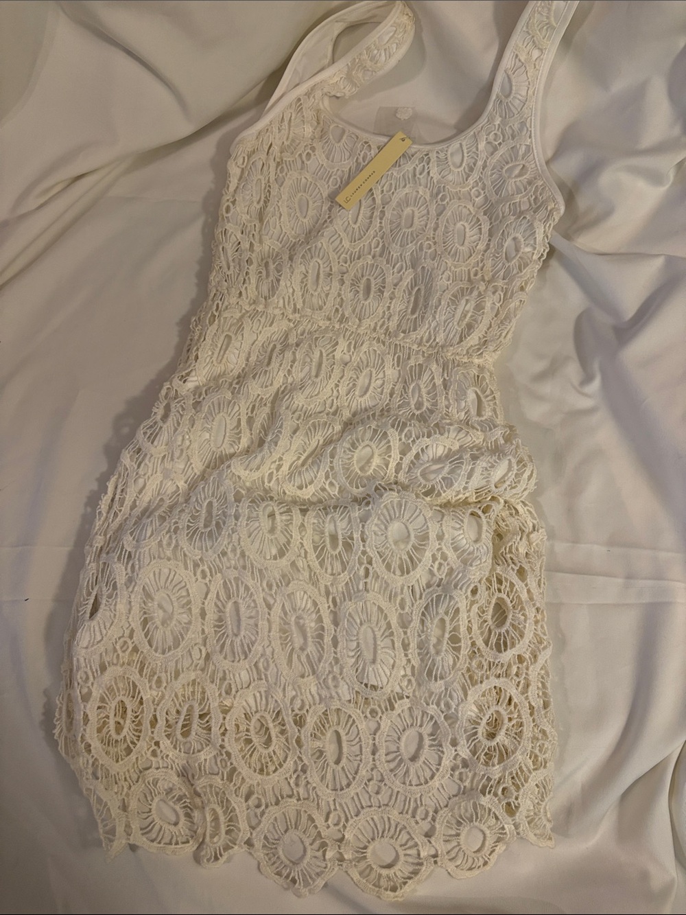 NWT Lauren Conrad Sleeveless Ivory Crochet Lace Dress